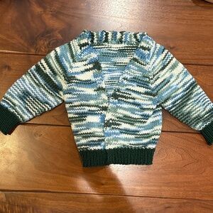 Striped Knit Cardigan Sweater